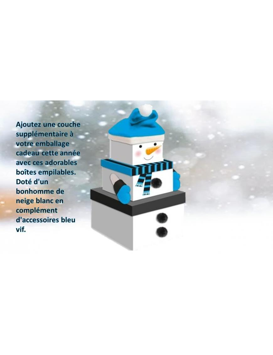 XMAS, STACKABLE LARGE BOXES SNOWMAN